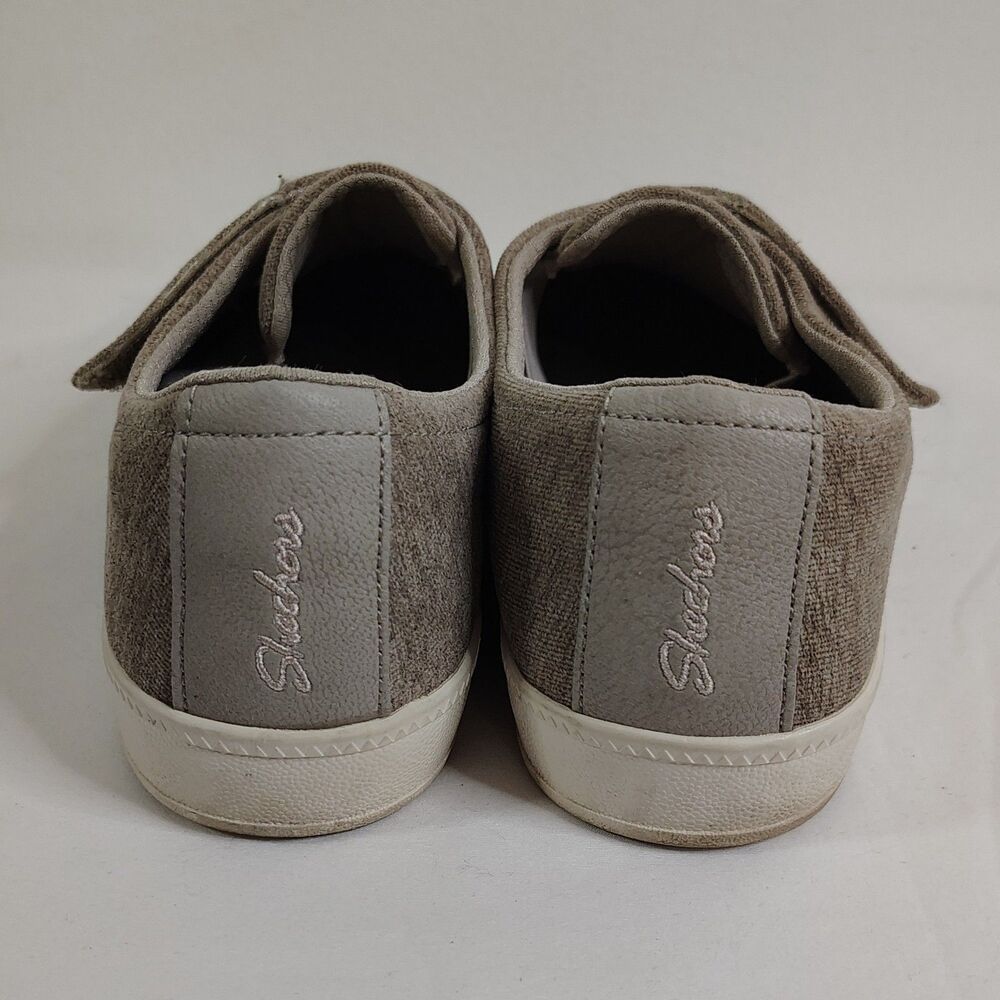 Skechers Memory Foam Slip On Sneakers Womens 7 Taupe Comfort Shoes - Picture 5 of 10
